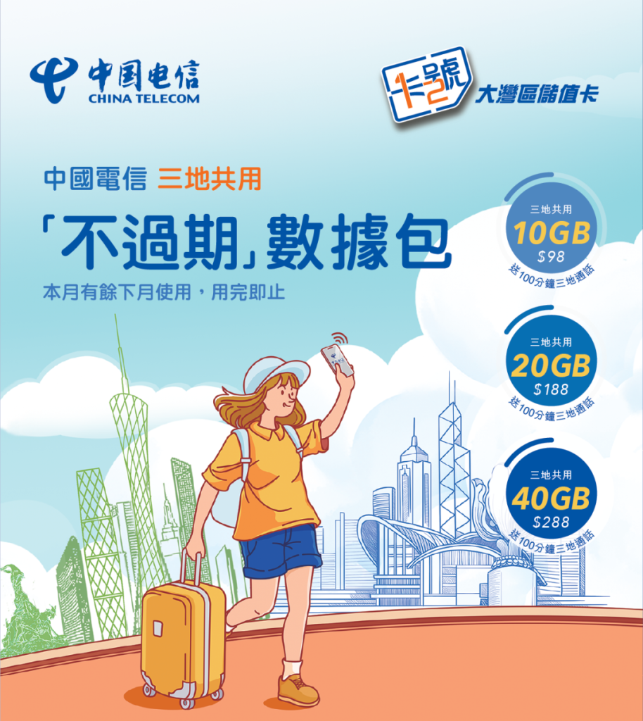 大湾区储值卡，数据通话三地共用，一卡两号玩转湾区