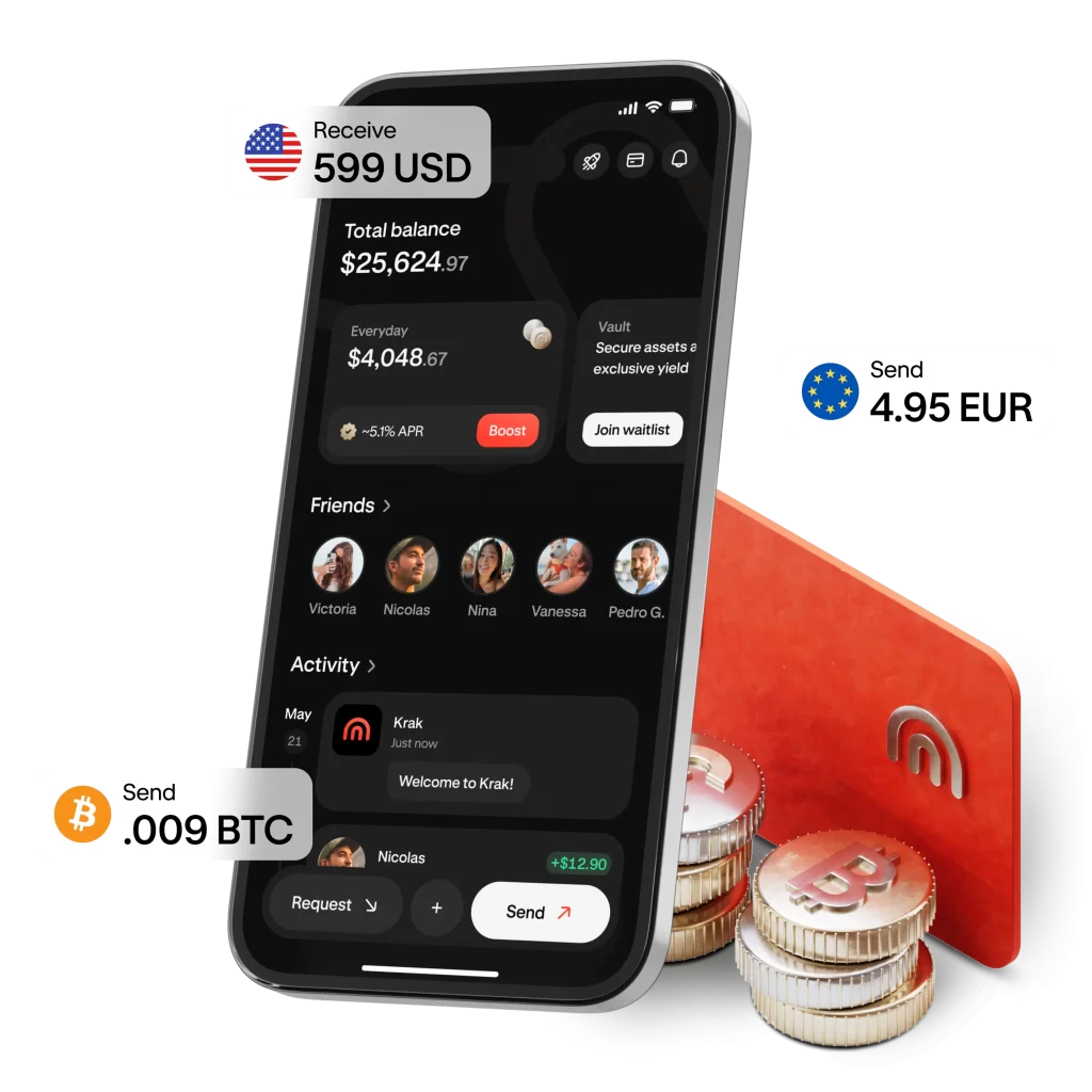 新用户注册Krak赚取10美元奖励